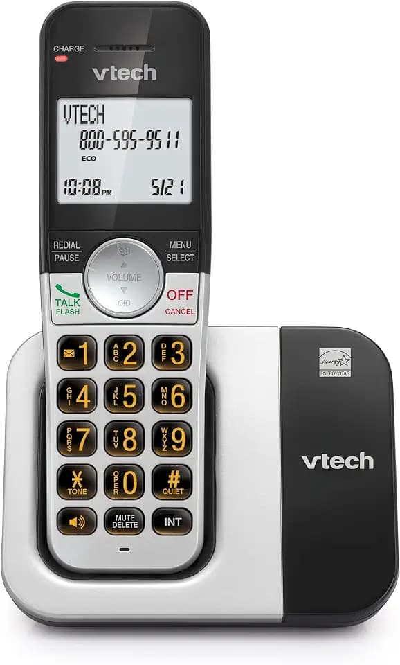 VTech DECT 6.0 Cordless Phone – Interference-Free Sound, Large Backlit Display, Big Buttons, Caller ID, Speakerphone | VG231