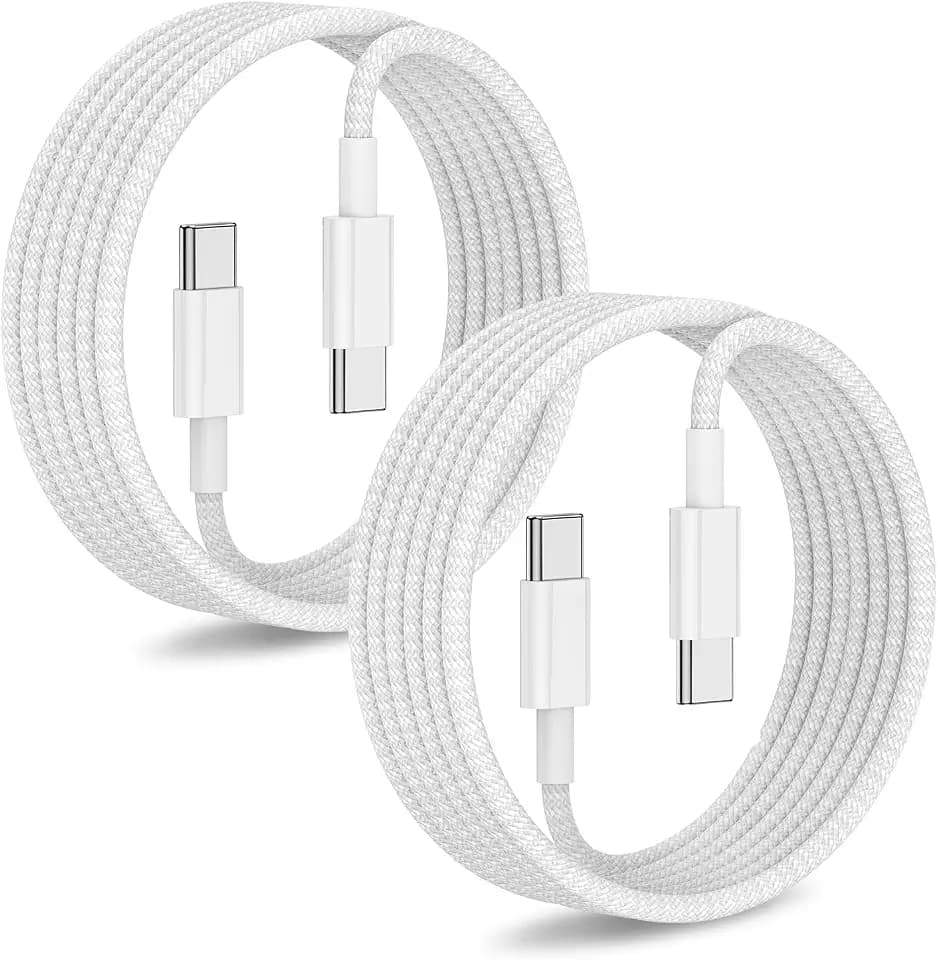 2Pack Type C to Type C Fast Charging Cord 6ft for Apple iPhone 17/16/15