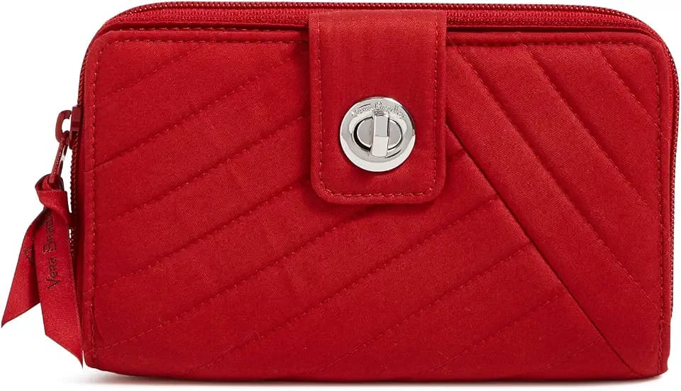 Vera Bradley Geldbörse mit Drehverschluss aus Baumwolle mit RFID-Schutz