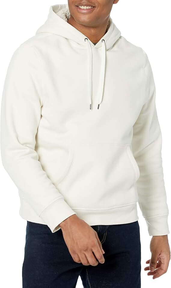 Amazon Essentials Men's Regular Fit Sherpa-Lined Pullover Hoodie