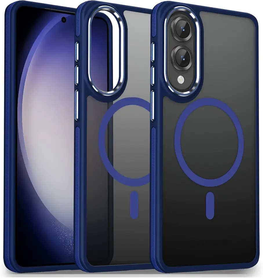 MALEWOLF Magnetic Case for Samsung Galaxy S25 Edge, Slim Translucent Cover