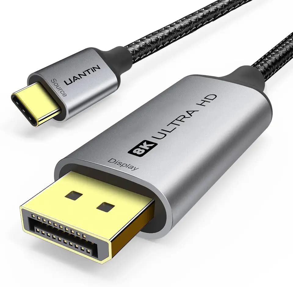 UANTIN USB C to DisplayPort 1.4 Cable 6FT (8K@60Hz 4K@240Hz) for Laptop