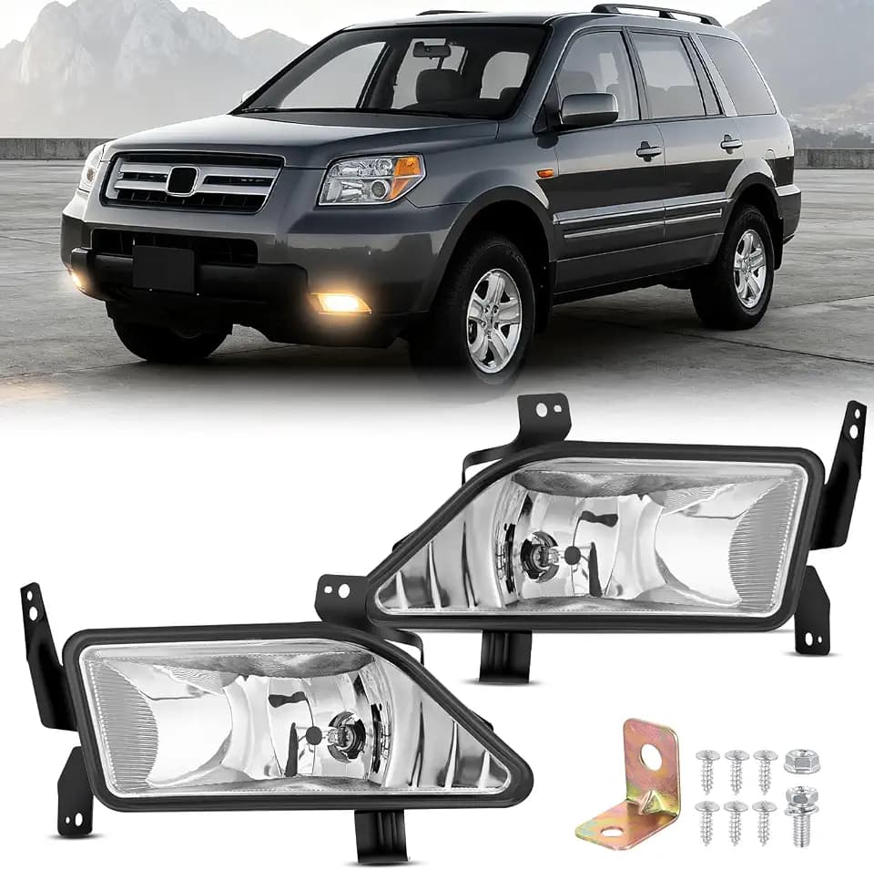 Nilight Fog Lights Assembly Compatible with 2006 2007 2008 Honda Pilot