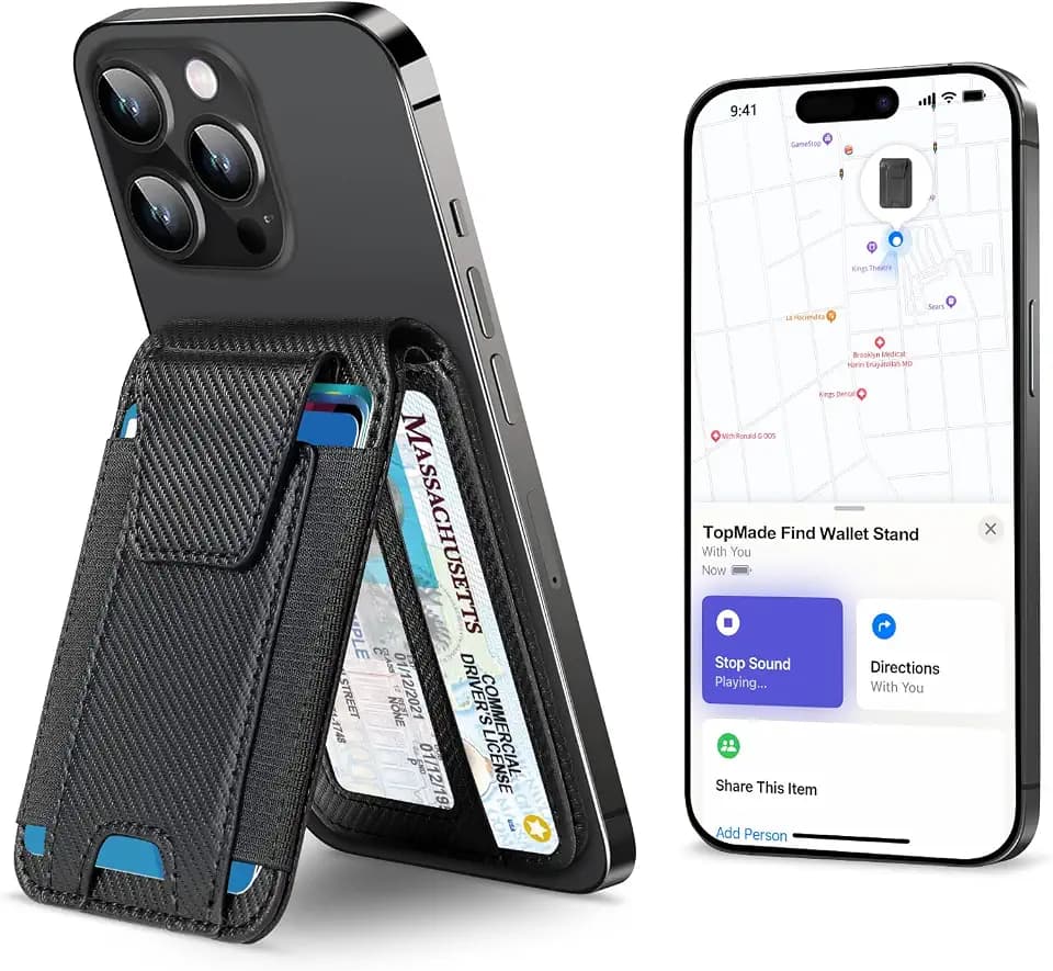 for MagSafe Wallet Works with Apple Find My, Strongest Magnetic Wallet