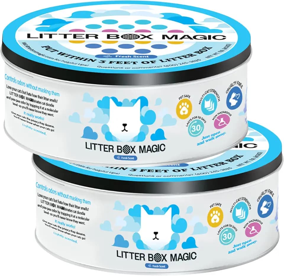 Litter Box Magic Cat Litter Deodorizer Gel, Fresh Scent, 16 Oz, Pack of 2