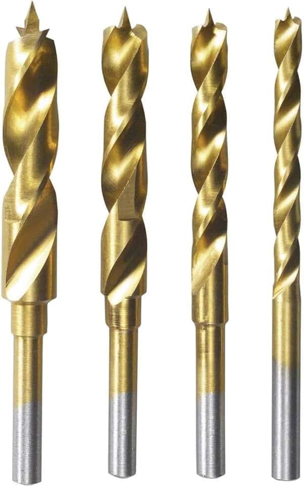 Dremel 636 Holz-Bohrersatz - Zubehörsatz für Multifunktionswerkzeug mit 4 Holzbohrern 3,4,5 und 6 mm zum Bohren in Weich- und Hartholz, Faser -und Spanplatten und Laminaten