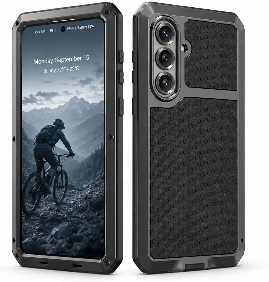 for Galaxy S26 Case Heavy Duty Metal Shockproof Tough Armour Black