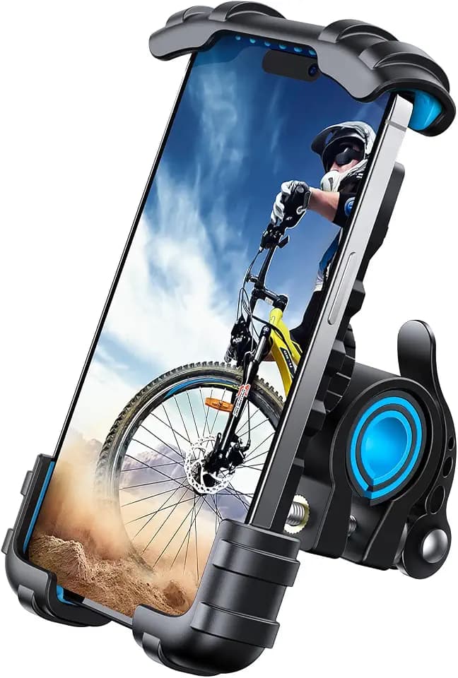 Lamicall Bike Phone Holder Motorcycle Mount - One-Hand Operation, Lockable