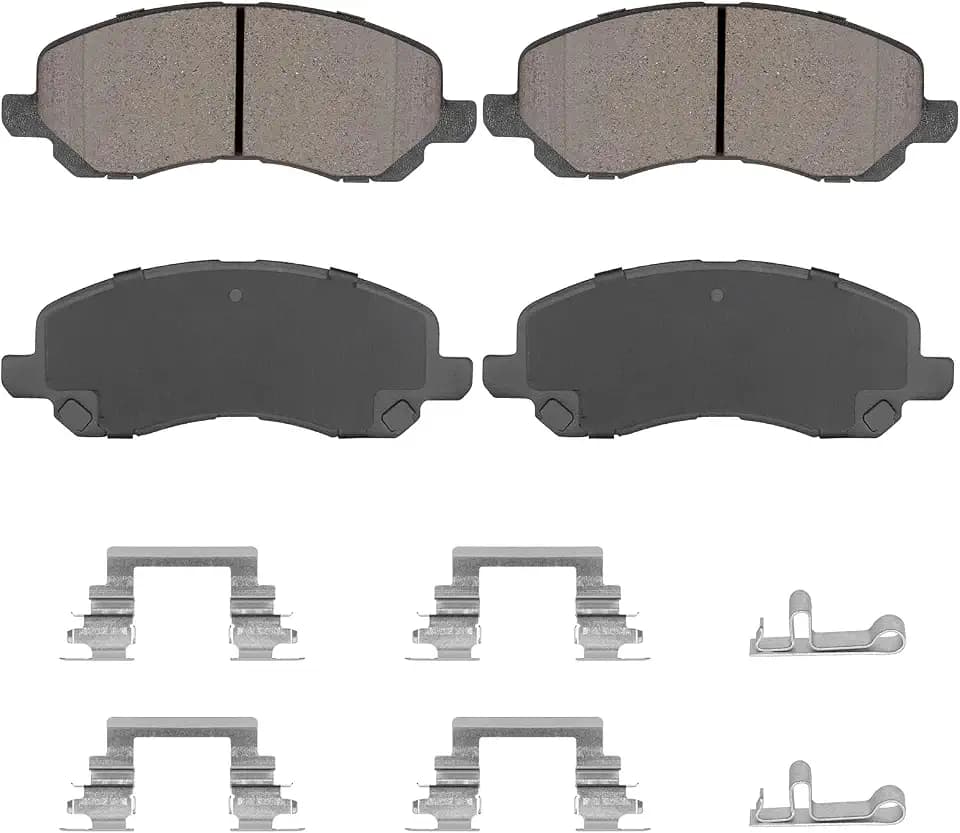 Front Ceramic Brake Pads Set for Dodge Avenger 2008-2014, Caliber 07-12, for Chrysler 200 11-14, Sebring 01-10, for Jeep Compass Patriot, for Mitsubishi Eclipse, Outlander, Lancer; 4PCS