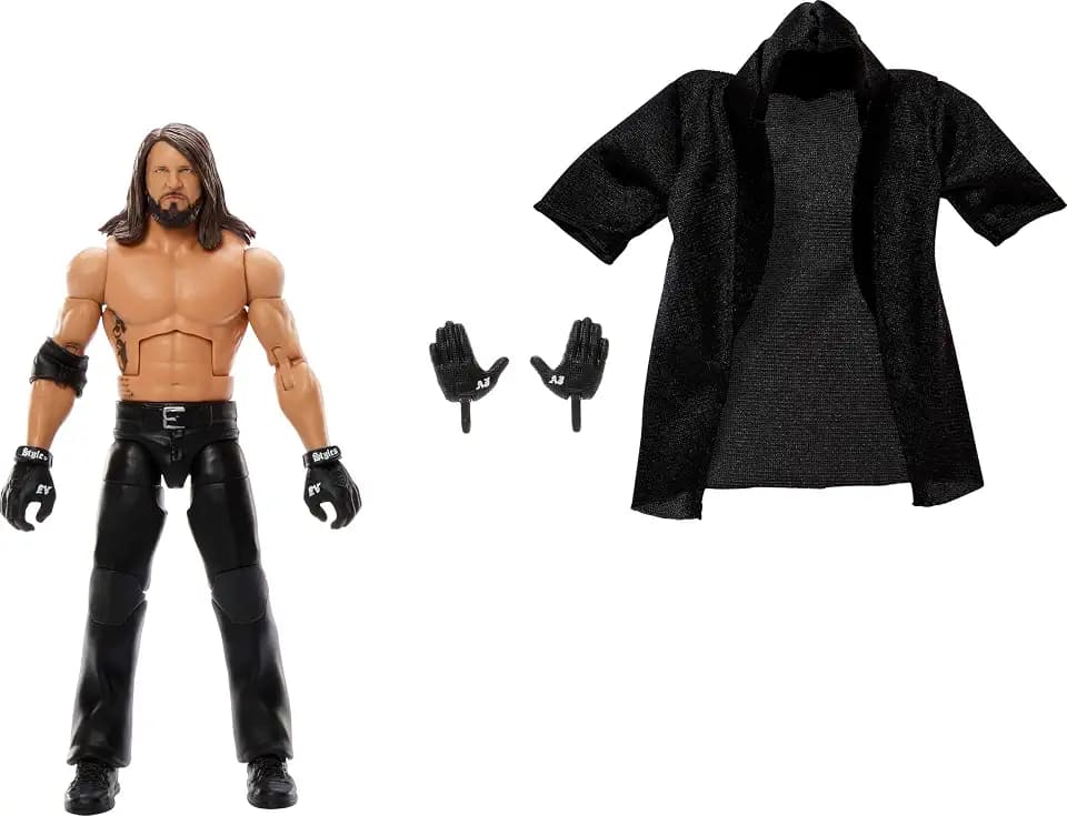 Mattel WWE Elite 15 cm AJ Styles Actionfigur und Zubehör