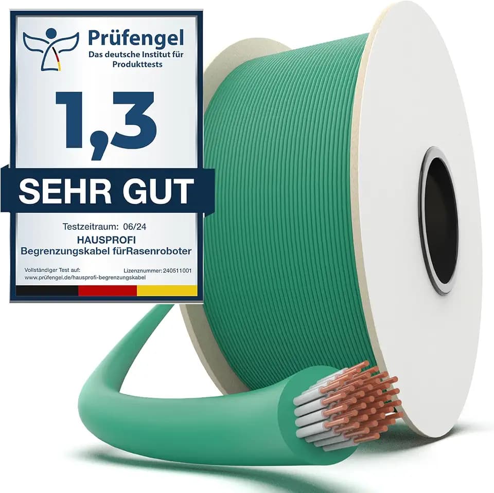 450m Universal Begrenzungskabel für Mähroboter, HAUSPROFI Begrenzungsdraht aus verzinntem Kupfer Begrenzungs Kabel für alle Rasenroboter Rasenmähroboter Ø2,7mm