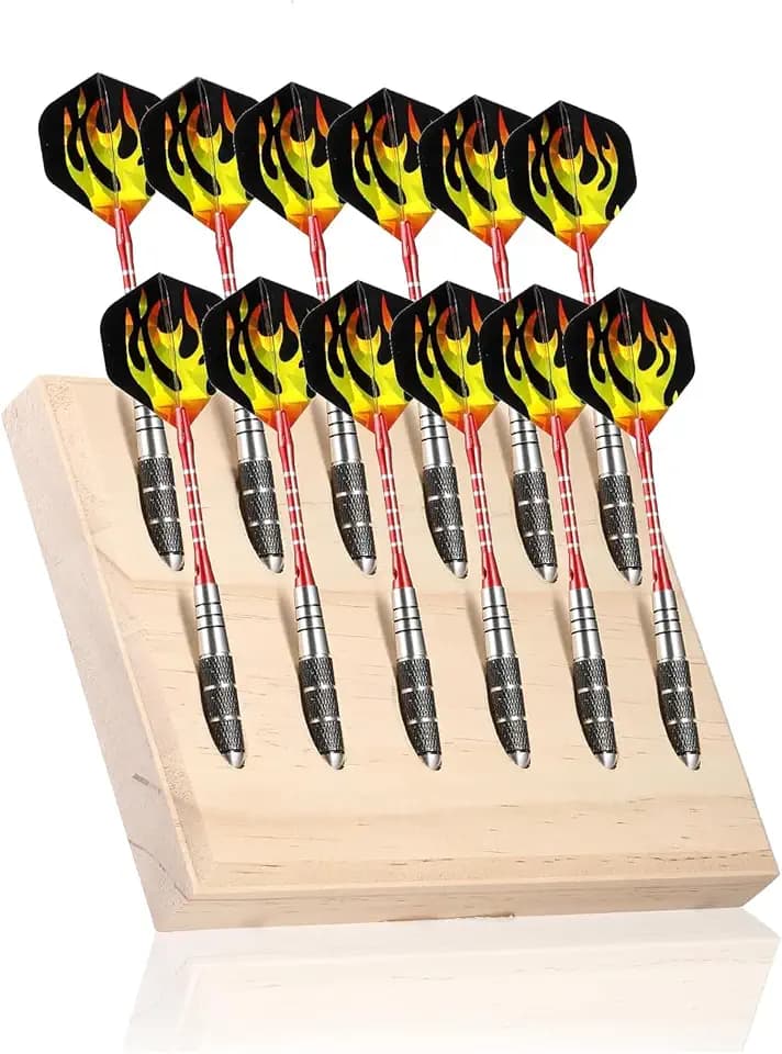 BEIMEIII Darthalter Holz Dartpfeile Halterung Holz für 24 Darts Dartpfeile Halterung Ständer Dartpfeile Halterung Personalisiert Dartständer für Steeldarts, Softdarts,Jede Art Aufbewahrung von Darts