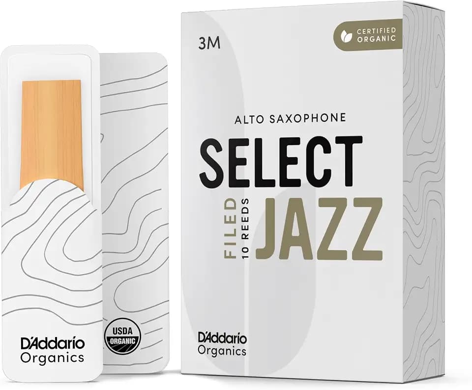 D'Addario Organic Select Jazz Filed Altsaxophon Blätter 3 Medium, 10er-Pack