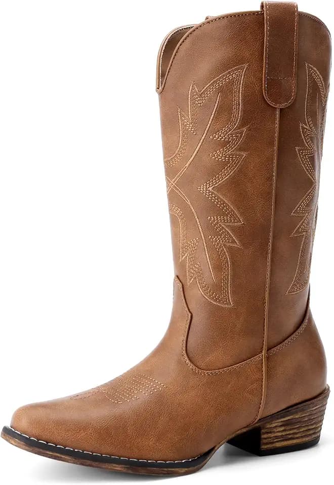DREAM PAIRS Cowboy Cowgirl Boots for Women