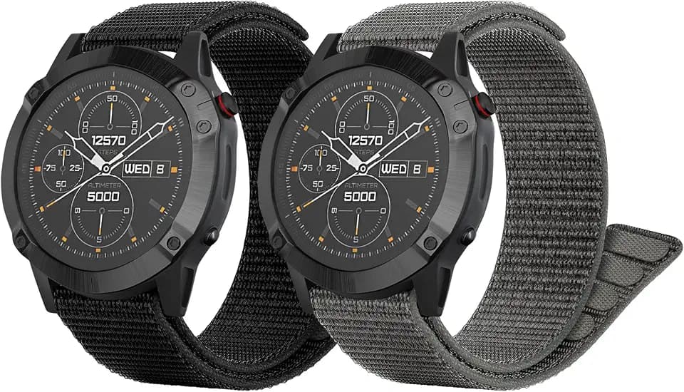 Fenix 6X Loop Armband, für Fenix 8 51 mm, Fenix 7X/Fenix 6X pro/Fenix 6X Sapphire/Fenix 5X /Fenix 5X plus/Fenix 3/ Enduro/Descent Mk1 Mk2 Mk2i 26mm Nylon Sportarmband Uhr Ersatzarmband