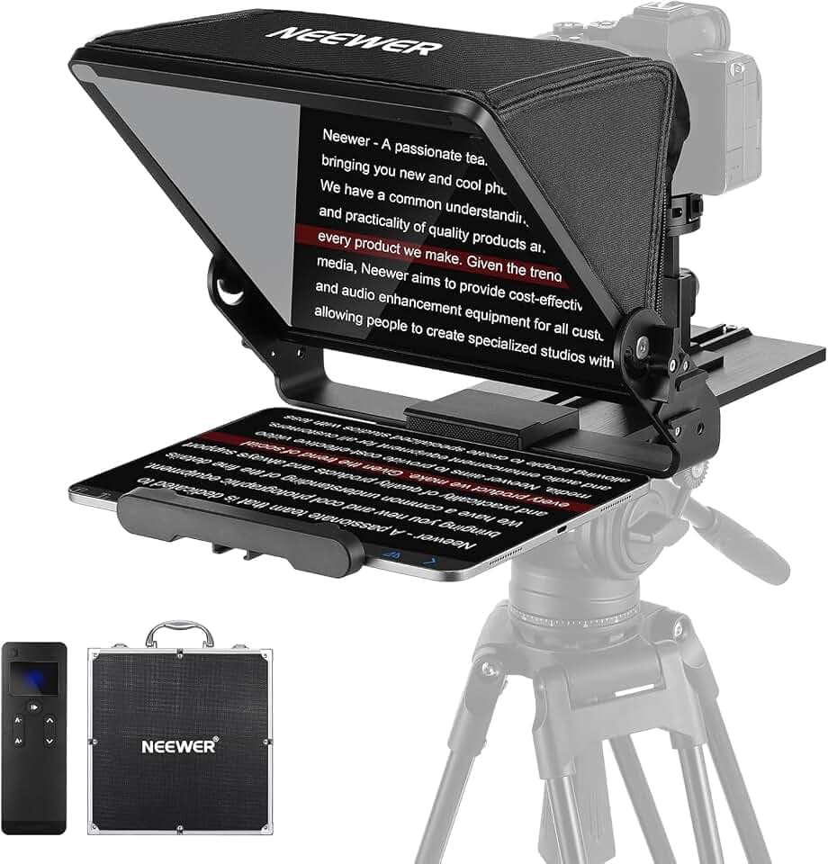 NEEWER X12II Teleprompter mit Arca Typ Kamera Halterung Cold Shoe RT113