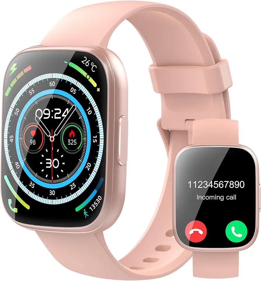 Smartwatch Herren Damen, 1,95" HD Fitnessuhr Damen mit Telefonfunktion, Smart Watch 112+ Sportmodi Fitnessuhr mit Herzfrequenz schrittzähler Schlafmonitor, IP68 Wasserdicht Sportuhr für Android iOS