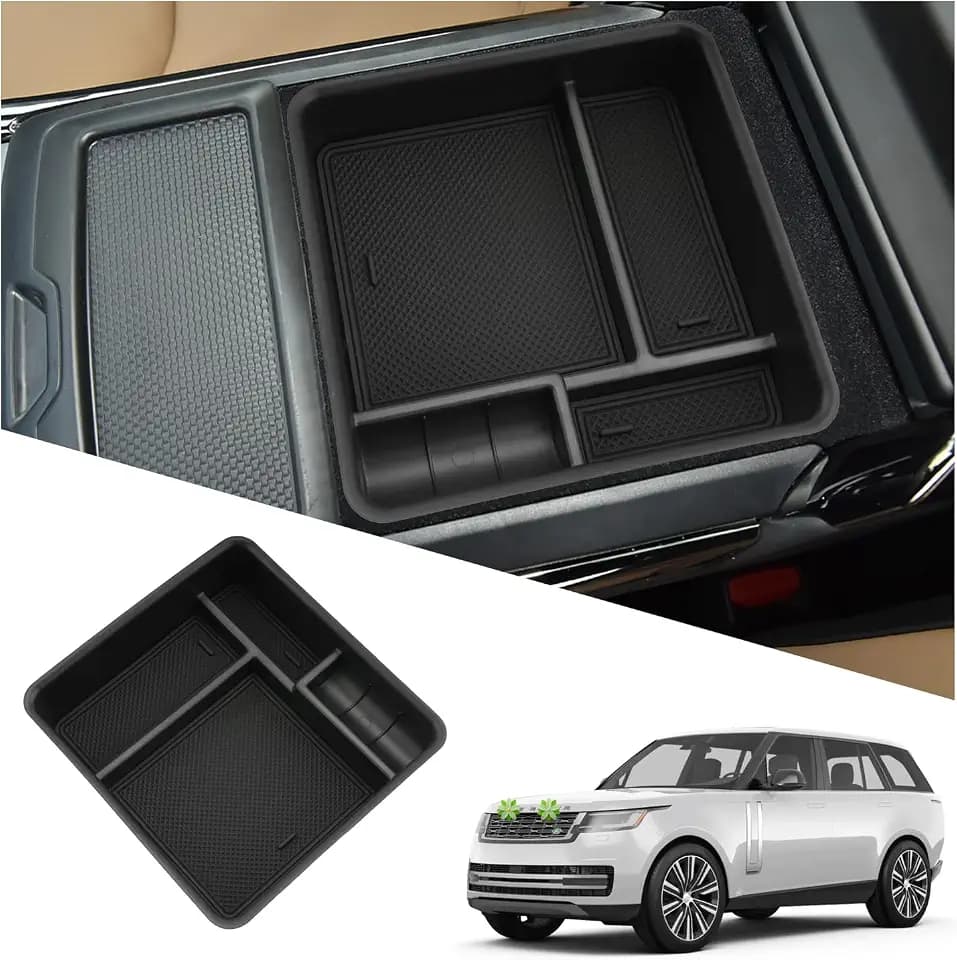 Range Rover Center Console Organizer for 2023-2026 Range Rover Accessories Middle Console Organizer Compatible with 2023 2024 2025 2026 Land Rover Range Rover Sport/Range Rover(Without Refrigerator)