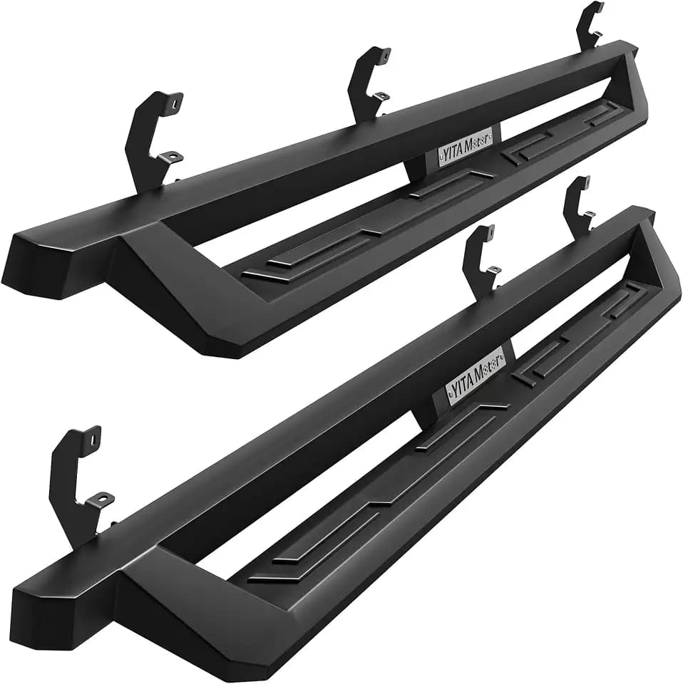 YITAMOTOR Powder Running Boards Fits Silverado Sierra Double Cab