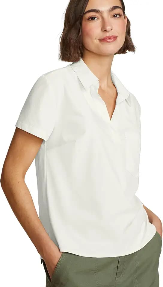 Eddie Bauer Women's Wr Departure Ss Collared Tee