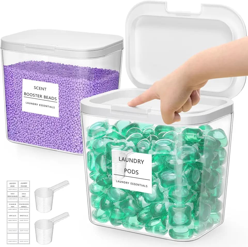 Lifewit 2700+4500ml Waschmittel Aufbewahrung mit Druckverschluss und Löffel