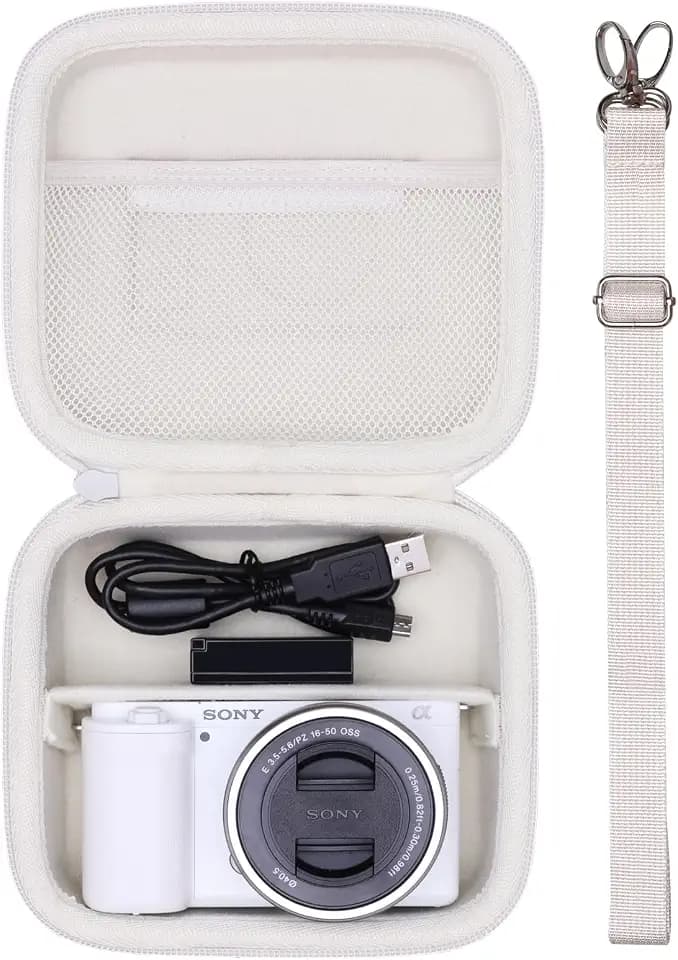 Hard Case for Sony Alpha ZV-E10/ZVE10 II/a6400/a6100 Cameras, Cream