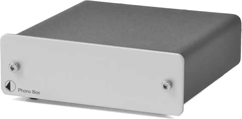 Pro-Ject Phono Box DC MM/MC Phono Preamp with Line Output (Silver)