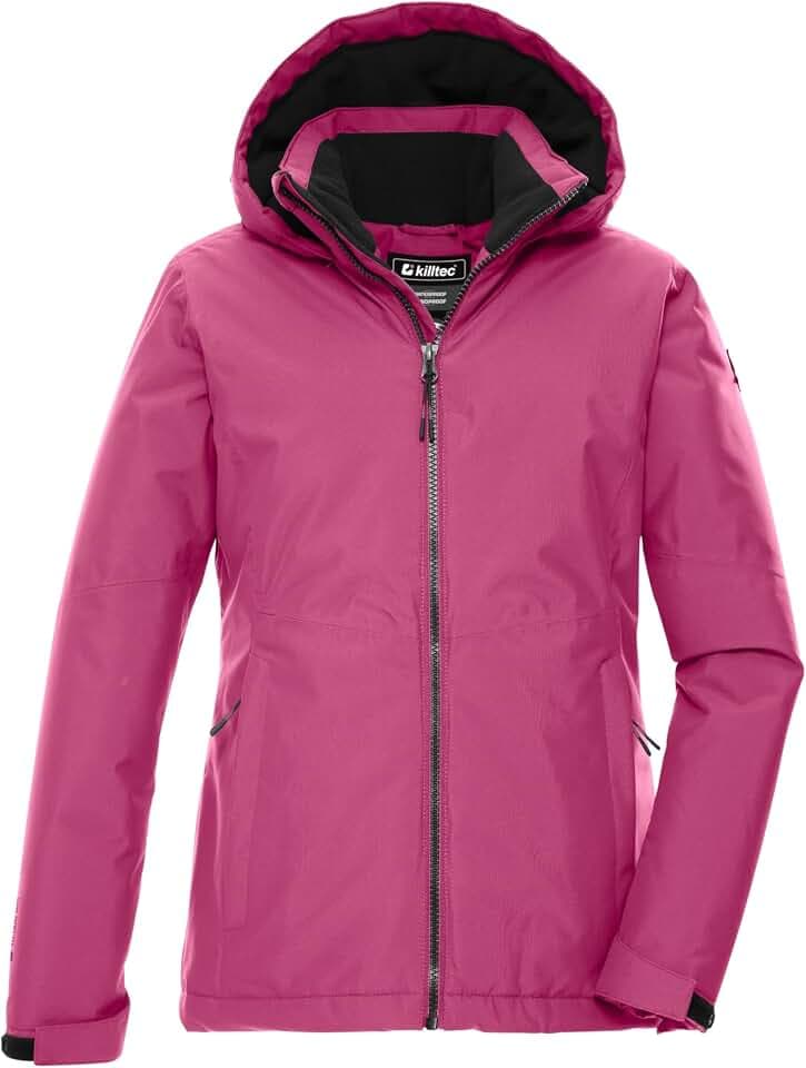killtec Mädchen Kow 217 Grls Jckt Funktionsjacke/Outdoorjacke mit Kapuze