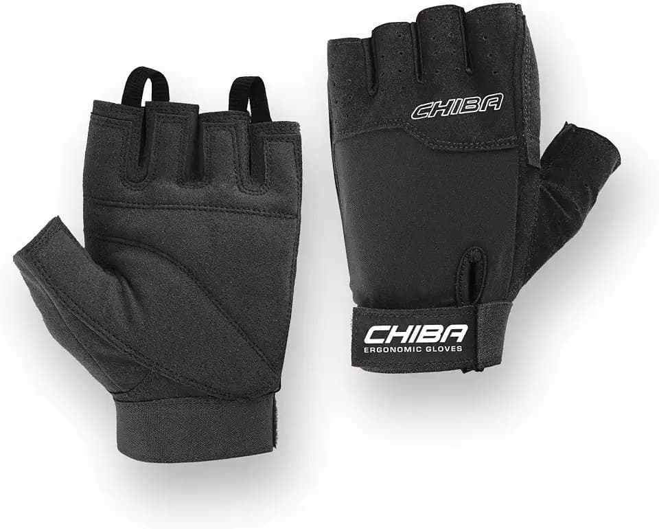 Chiba Power Fitness Handschuhe für Damen & Herren | Elastische & Atmungsaktive Passform | Schutz & Komfort durch anatomische Polsterung | Waschbar & Praktische Quickpull-Ausziehhilfe