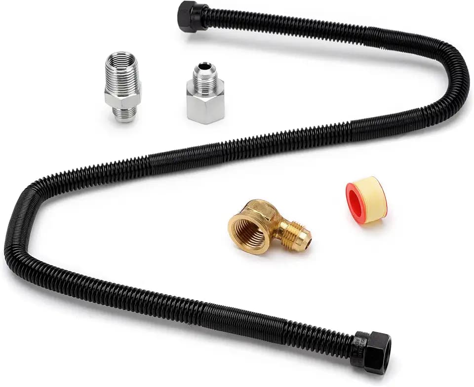 Stanbroil 3/8" X 30" Non-Whistle Flexible Flex Gas Line Connector Kit