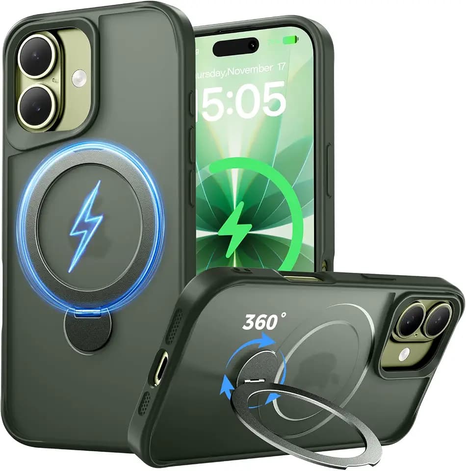 Designed for iPhone 17 Case with 360° Magnetic Stand