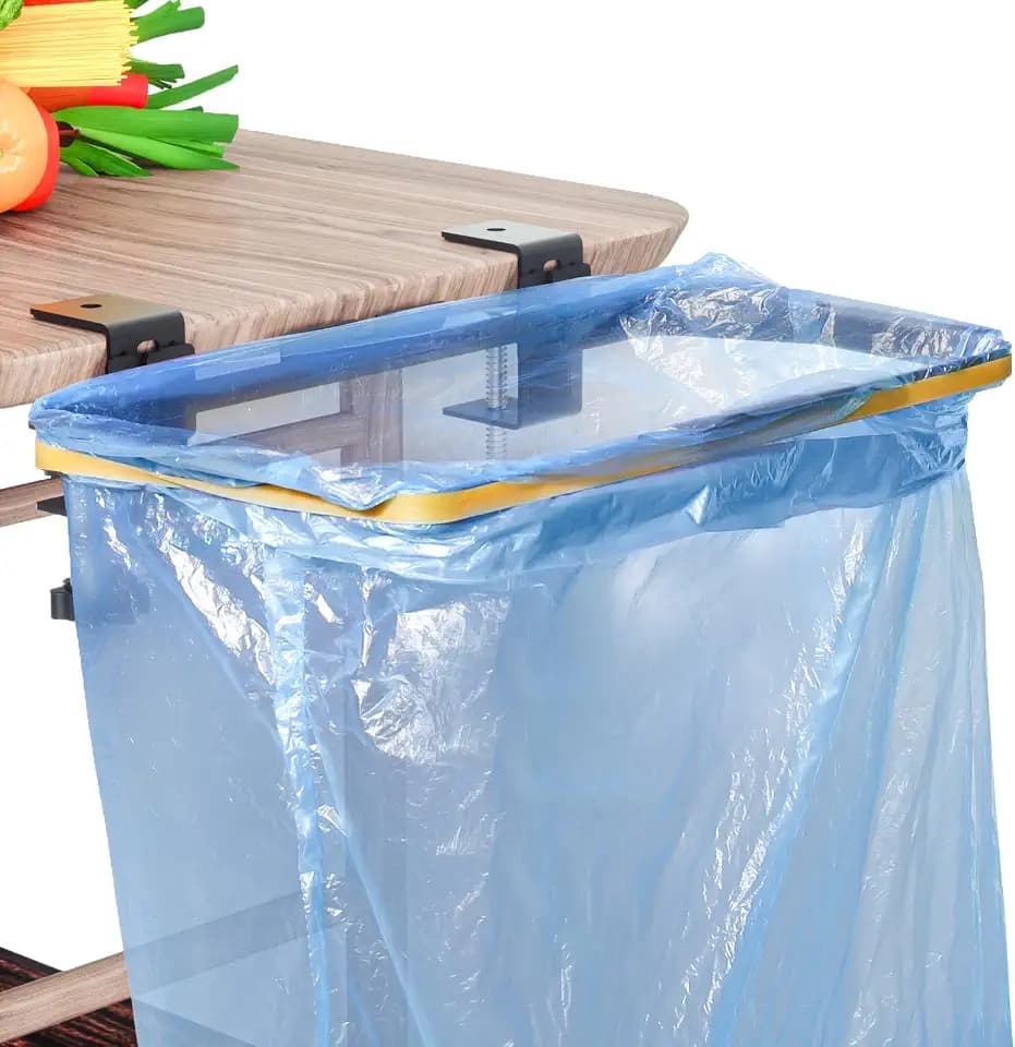 mumisuto Müllsackständer, Tragbare Mülleimer aus Edelstahl, Müllsackhalter für Schränke, Müllbeutelhalter zum Aufhängen von Abfälle für Küche Schrank Auto Büro Reise