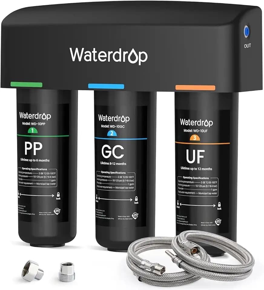 Waterdrop WD-TSA-UF 0.01 μm Ultra Filtration Under Sink Water Filter System
