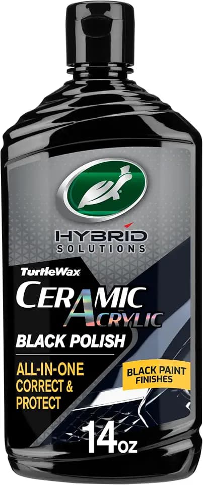 Turtle Wax Hybrid Solutions Ceramic Black Car Polish & Wax, 14 oz. (1 Pack)