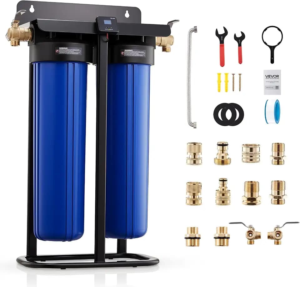 VEVOR Deionized Water System for Car Wash, Spotless Car Wash Water System with 2 x 4L DI Resin, TDS Meter & Bypass Valve, Spot-Free Deionized Water Filter for Cars RVs Motorcycles Windows