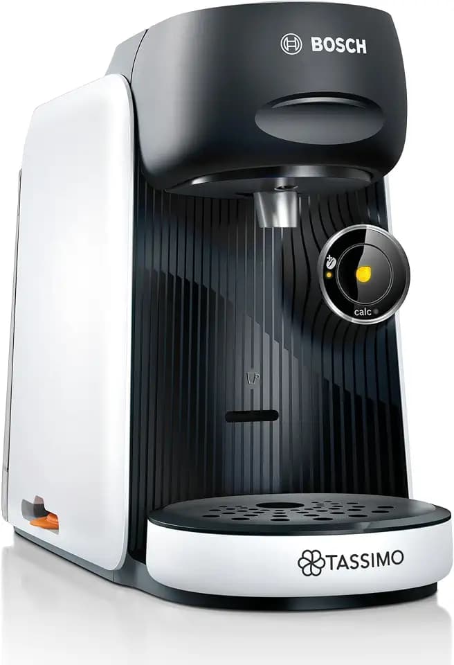 Bosch Tassimo finesse friendly Kapselmaschine TAS164E, 70 Getränke, intensiverer Kaffee auf Kopfdruck, Abschaltautomatik, perfekt dosiert, 1400 W, weiß/schwarz