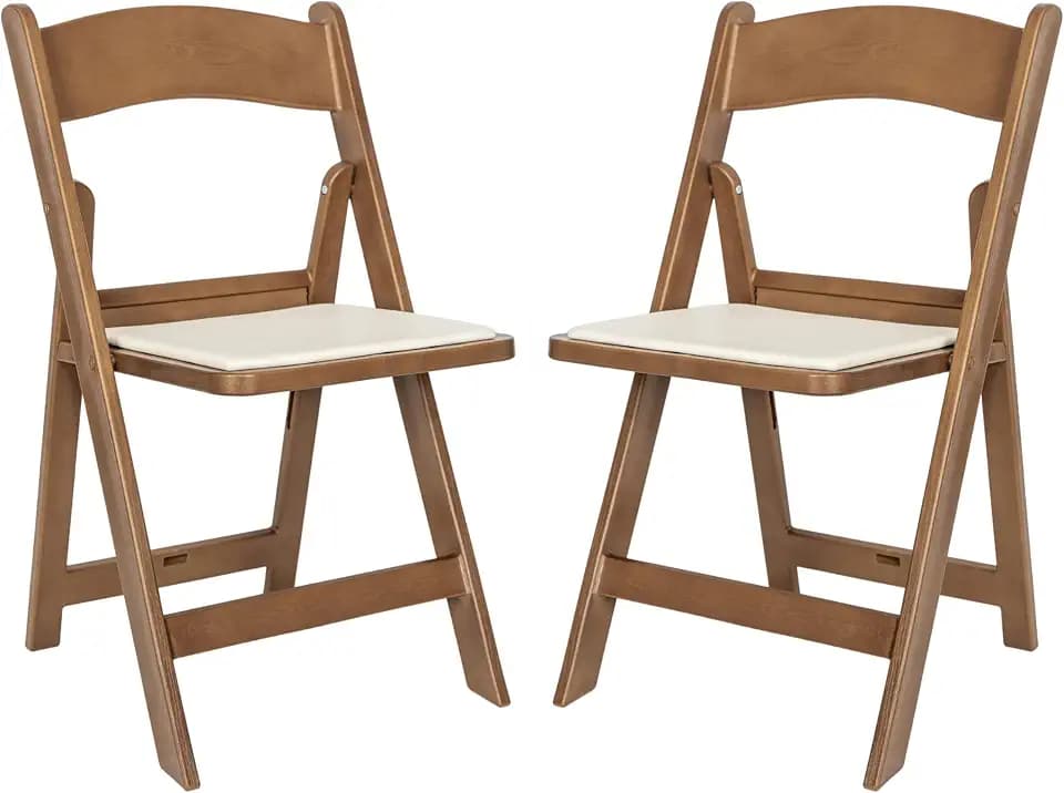 Flash Furniture Hercules Resin Indoor/Outdoor Event Chair, Chestnut, 2-Pack