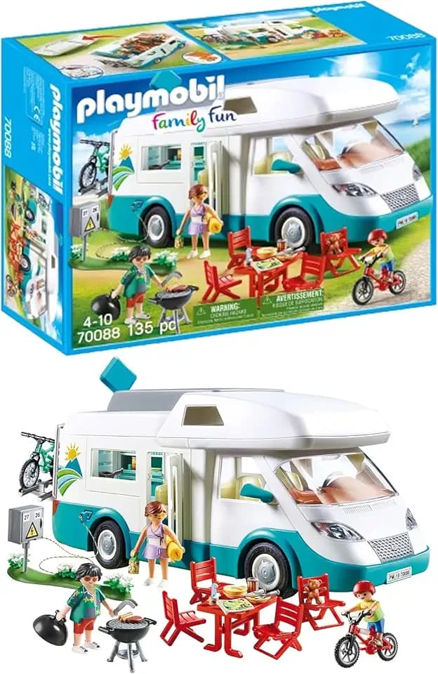 PLAYMOBIL | Family Fun | Familien-Wohnmobil | mit abnehmbaren Dach | Spielzeug für Kinder ab 4 Jahren | 70088