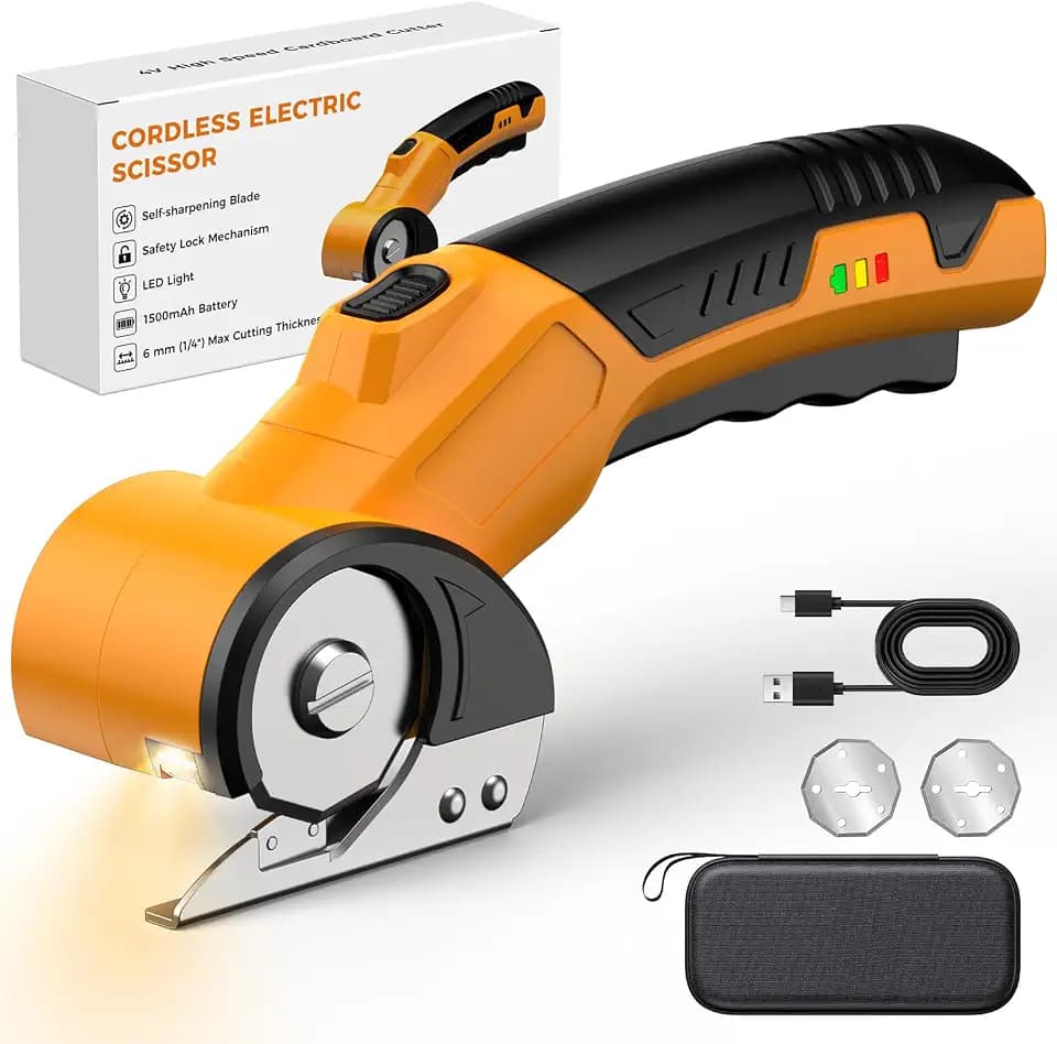 Kartonschneider 4V Elektrischer Schere Kabellose - mit Ersatzklinge