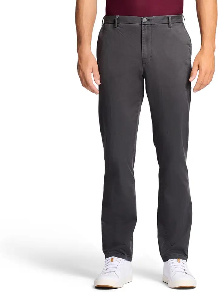 Izod Men's Saltwater Stretch Flat Front Straight Fit Chino Pant