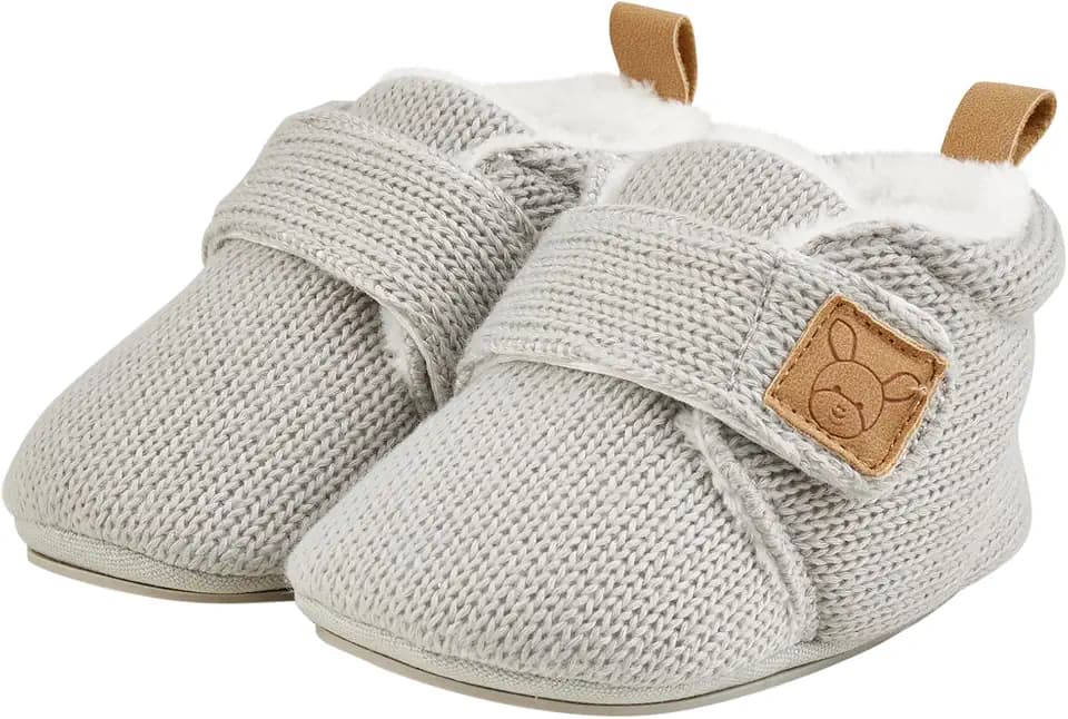 Sterntaler Baby Krabbelschuh aus Strick, Unisex - Baby Schuhe in Strickoptik mit aufgenähter und rutschfester Sohle