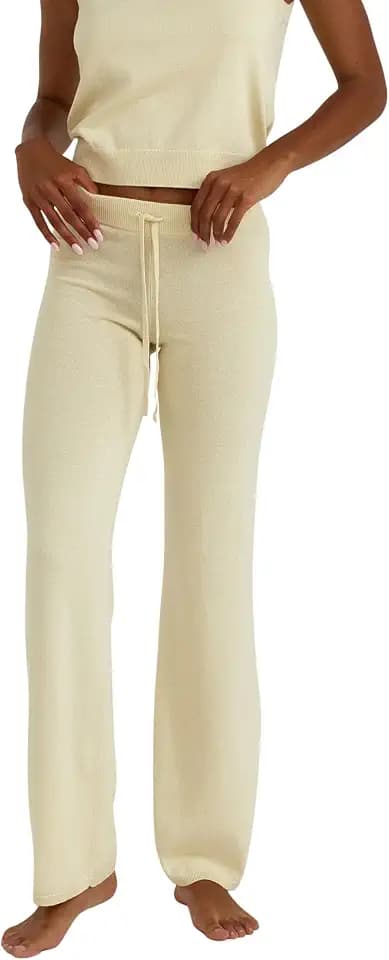 Organic Basics Women's 32 3/4" Soft Knit Straight Leg Pants