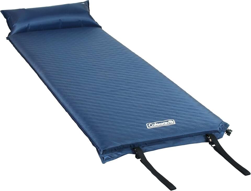 Coleman Selbstaufblasende Campingunterlage mit Kissen, Blau