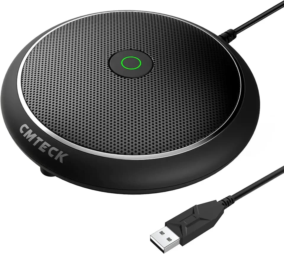 CMTECK Conference USB Microphone, Plug-and-Play Omnidirectional Desktop Mic