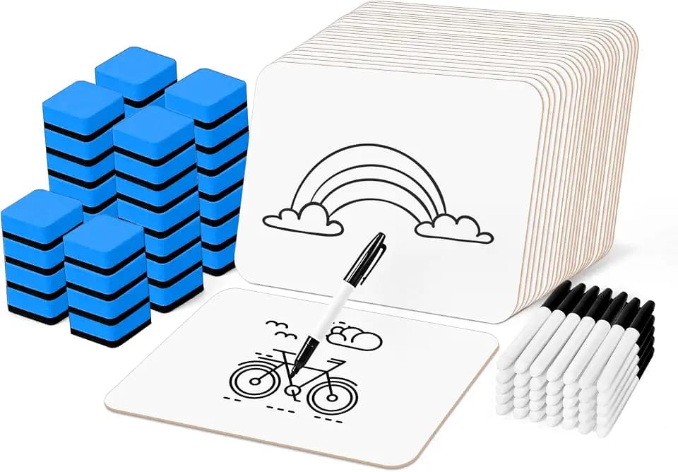 PANDRI 36 Pack Dry Erase Boards with 36 Erasers and 36 Markers, 12.5”x 9”