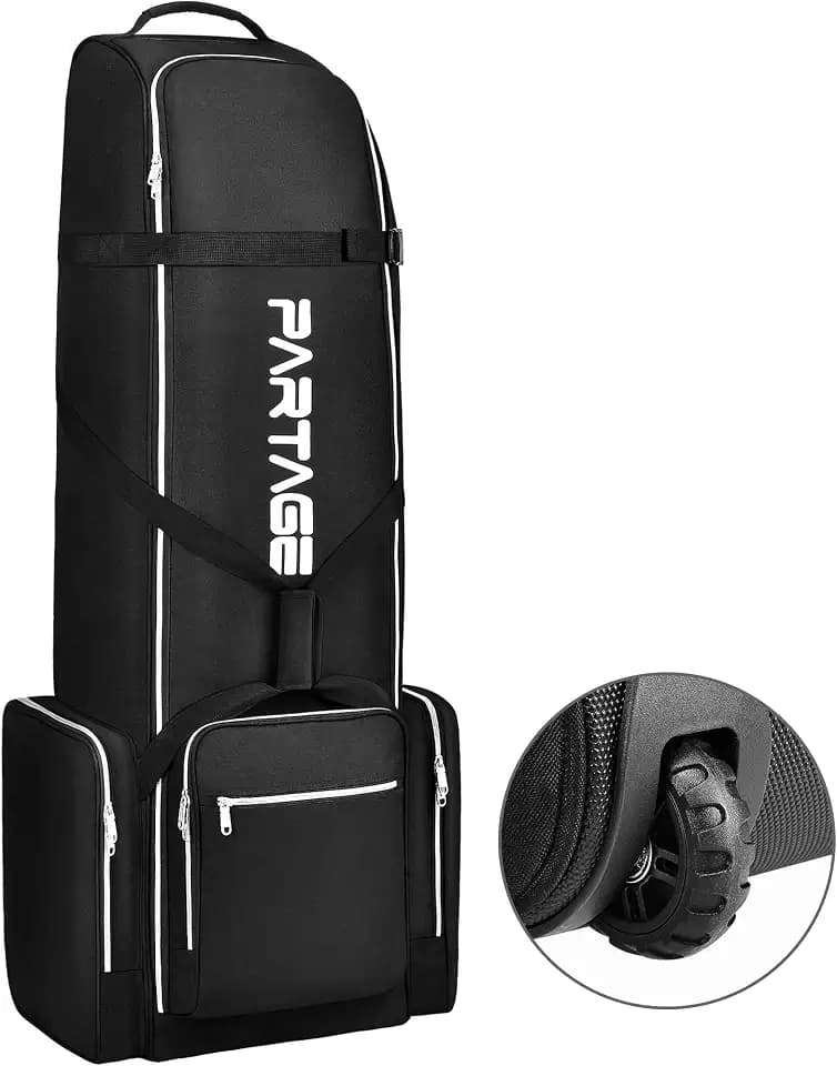 Golf Travel Bag with Wheels, Airline Travel Case, 600D Oxford