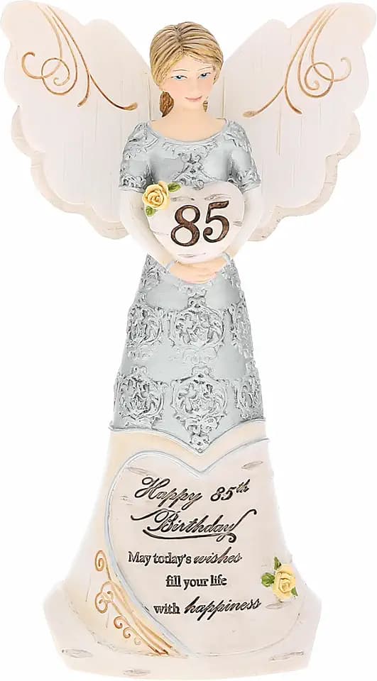 Pavilion Gift Company - Happy 85th Birthday - 6" Angel Figurine Religious Best Friend Bestie BFF God Jesus Lover Christian Christ Gift Present