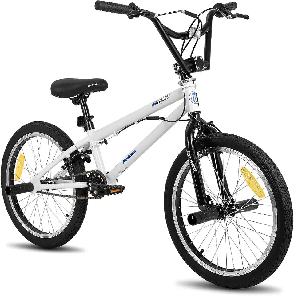 Hiland 20 Zoll 3/5/Multiple Speichen Kinder BMX Fahrrad für Jungen Mädchen ab 7 8 9 10 Jahre alt, 360 Grad Rotor Freestyle, 4 Pegs Single Speed Kinder BMX Fahrrad