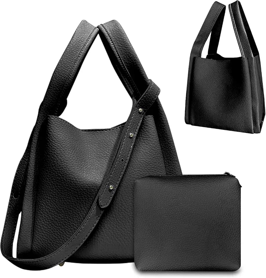 Bucket Bags for Women Vegan Leather Crossbody Bucket Handbag Bucket Purses with Removable Shoulder Strap