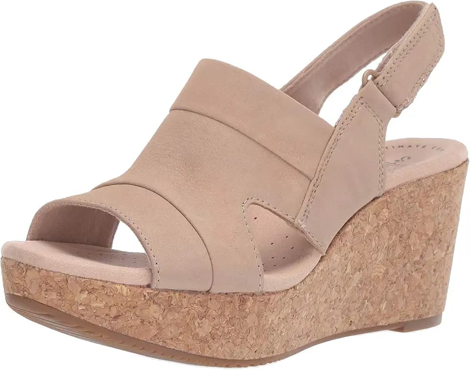 Clarks womens Annadel IvoryWedge Sandal